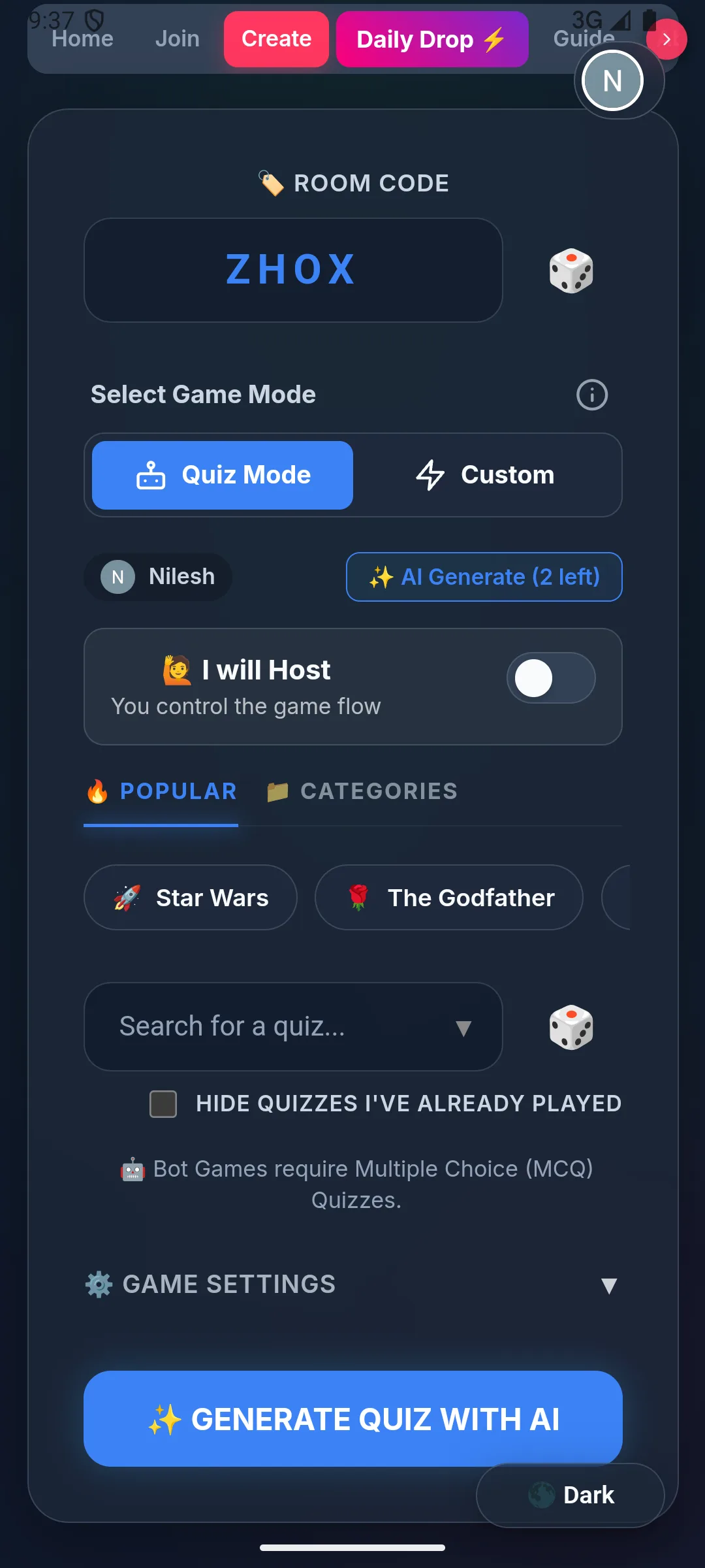 BuzzerBug Custom Quiz Editor for Personalized Family Questions